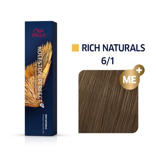 Levně Wella Professionals Koleston Perfect Me+ Rich Naturals profesionální permanentní barva na vlasy 6/1 60 ml