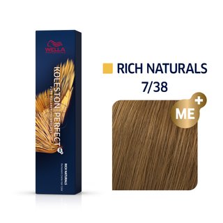 Levně Wella Professionals Koleston Perfect Me+ Rich Naturals profesionální permanentní barva na vlasy 7/38 60 ml