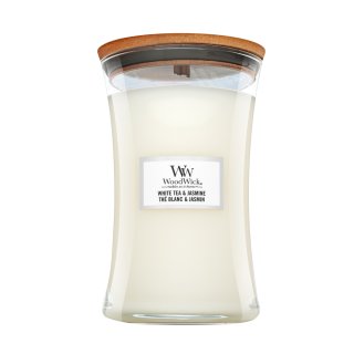 Woodwick White Tea & Jasmine vonná svíčka 610 g