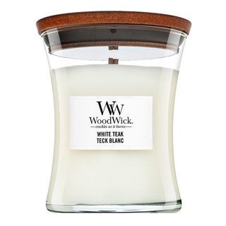 Levně Woodwick White Teak vonná svíčka 275 g