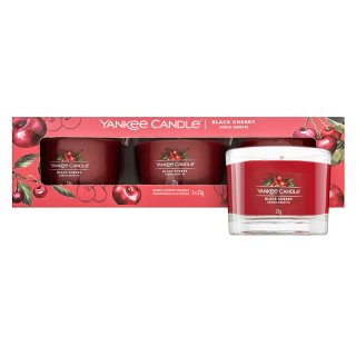 Yankee Candle Black Cherry votivní svíčka 3 x 37 g