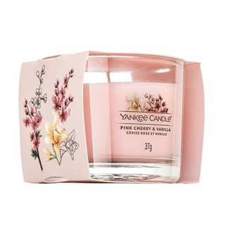 Yankee Candle Pink Cherry & Vanilla votivní svíčka glass 37 g